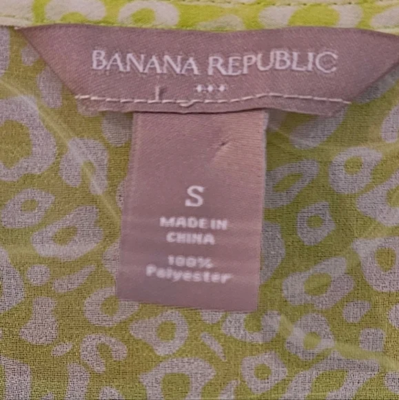 Banana Republic - Animal Print Sheer Deep V-Neck Ruffled Sleeves Long Sleeve Top - Picture 7 of 8